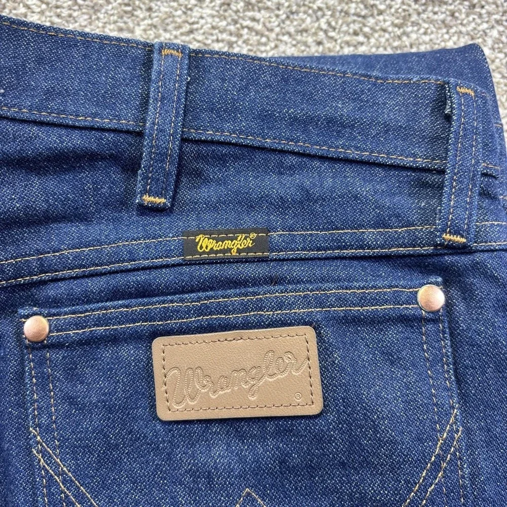 Wrangler Cowboy Cut 13MWZ Jeans Mens 38x31 Blue Dark Wash Classic Bootcut Denim